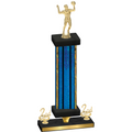 Premium Single Blue Glacier Second Place Volleyball Trophy