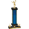 Premium Single Blue Glacier First Place Volleyball Trophy