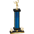 Premium Single Blue Glacier Fourth Place Volleyball Trophy
