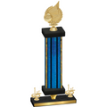 Premium Single Blue Glacier First Place Volleyball Trophy