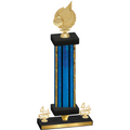 Premium Single Blue Glacier Fourth Place Volleyball Trophy