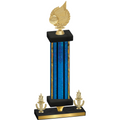 Premium Single Blue Glacier Victory Volleyball Trophy