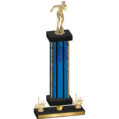 Premium Single Blue Glacier First Place Swimming Trophy