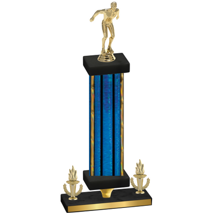 Premium Single Blue Glacier Victory Swimming Trophy
