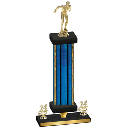 Premium Single Blue Glacier Year Swimming Trophy