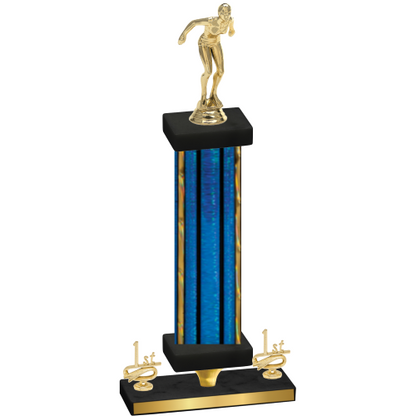 Premium Single Blue Glacier First Place Tennis Trophy