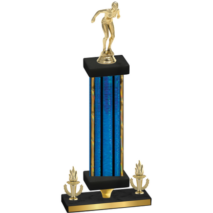 Premium Single Blue Glacier Victory Tennis Trophy