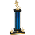 Premium Single Blue Glacier First Place Football Trophy