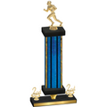 Premium Single Blue Glacier Second Place Football Trophy