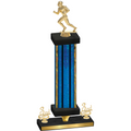 Premium Single Blue Glacier Third Place Football Trophy