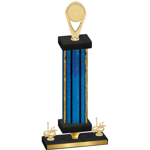 Premium Single Blue Glacier First Place Insert Trophy