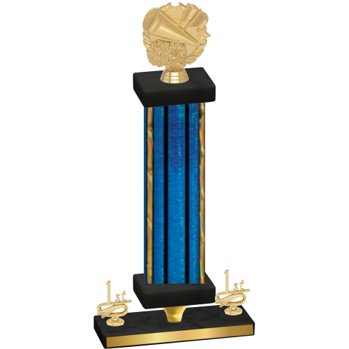 Premium Single Blue Glacier First Place Cheerleading Trophy