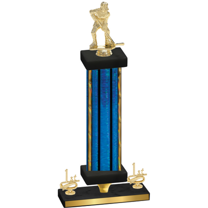 Premium Single Blue Glacier First Place Hockey Trophy