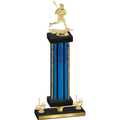 Premium Single Blue Glacier First Place Lacrosse Trophy
