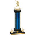 Premium Single Blue Glacier First Place Lacrosse Trophy