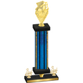 Premium Single Blue Glacier Third Place Pickleball Trophy