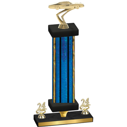 Premium Single Blue Glacier Year Cars Trophy