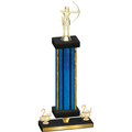 Premium Single Blue Glacier Second Place Archery Trophy