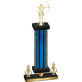 Premium Single Blue Glacier Victory Archery Trophy