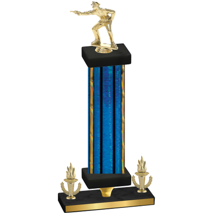 Premium Single Blue Glacier Victory Shooter Trophy