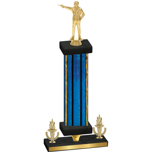 Premium Single Blue Glacier Victory Shooter Trophy