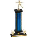 Premium Single Blue Glacier Third Place Skater Trophy