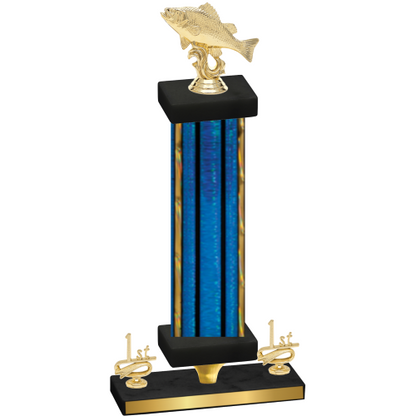 Premium Single Blue Glacier First Place Fishing Trophy