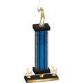 Premium Single Blue Glacier Third Place Golf Trophy