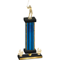 Premium Single Blue Glacier Fourth Place Golf Trophy