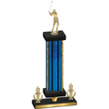 Premium Single Blue Glacier Victory Golf Trophy