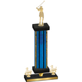 Premium Single Blue Glacier Third Place Golf Trophy