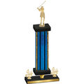Premium Single Blue Glacier Fourth Place Golf Trophy