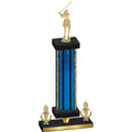 Premium Single Blue Glacier Victory Golf Trophy