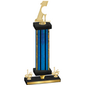 Premium Single Blue Glacier First Place Golf Trophy