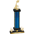 Premium Single Blue Glacier Third Place Golf Trophy