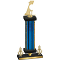 Premium Single Blue Glacier Victory Golf Trophy
