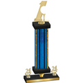 Premium Single Blue Glacier Year Golf Trophy