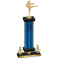 Premium Single Blue Glacier Victory Karate Trophy