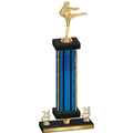 Premium Single Blue Glacier Year Karate Trophy
