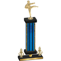 Premium Single Blue Glacier Victory Karate Trophy