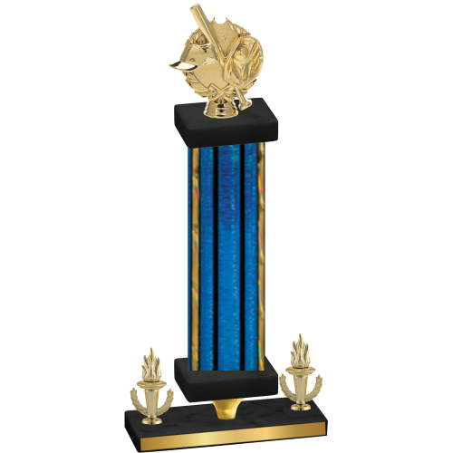 Premium Single Blue Glacier Victory Baseball Trophy