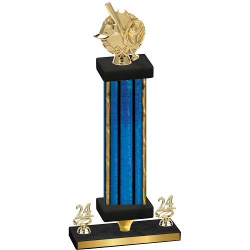 Premium Single Blue Glacier Year Baseball Trophy