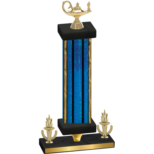 Premium Single Blue Glacier Victory Academics Trophy