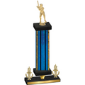 Premium Single Blue Glacier Victory Baseball Trophy