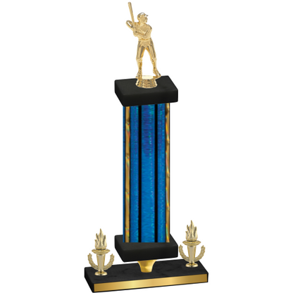 Premium Single Blue Glacier Victory Baseball Trophy