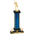 Premium Single Blue Glacier Fourth Place Softball Trophy