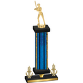 Premium Single Blue Glacier Victory Softball Trophy
