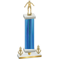 Premium Single Blue Carbon Fiber Victory Wrestling Trophy