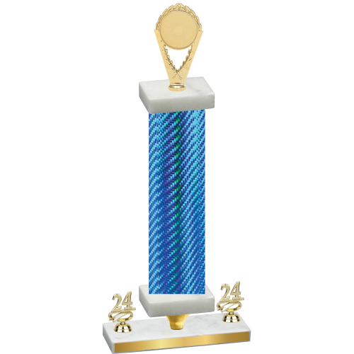 Premium Single Blue Carbon Fiber Year Insert Trophy
