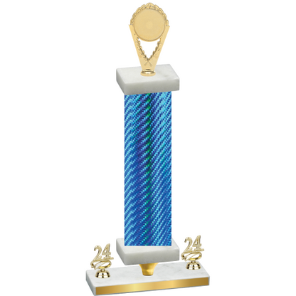 Premium Single Blue Carbon Fiber Year Insert Trophy